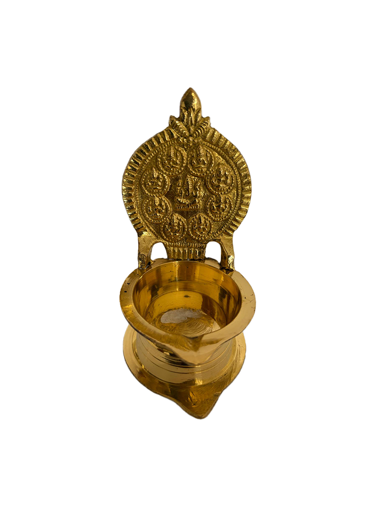 Decorative Brass Diya - Small with Stand