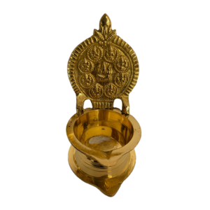 Decorative Brass Diya - Small with Stand